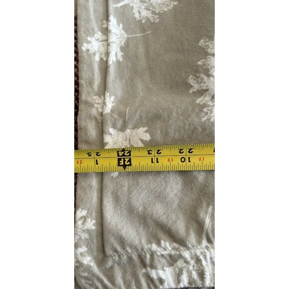 Set 2 Martha Stewart 26" Euro Cotton Flannel Pillow Shams Beige Off-white Leaves - Picture 10 of 10